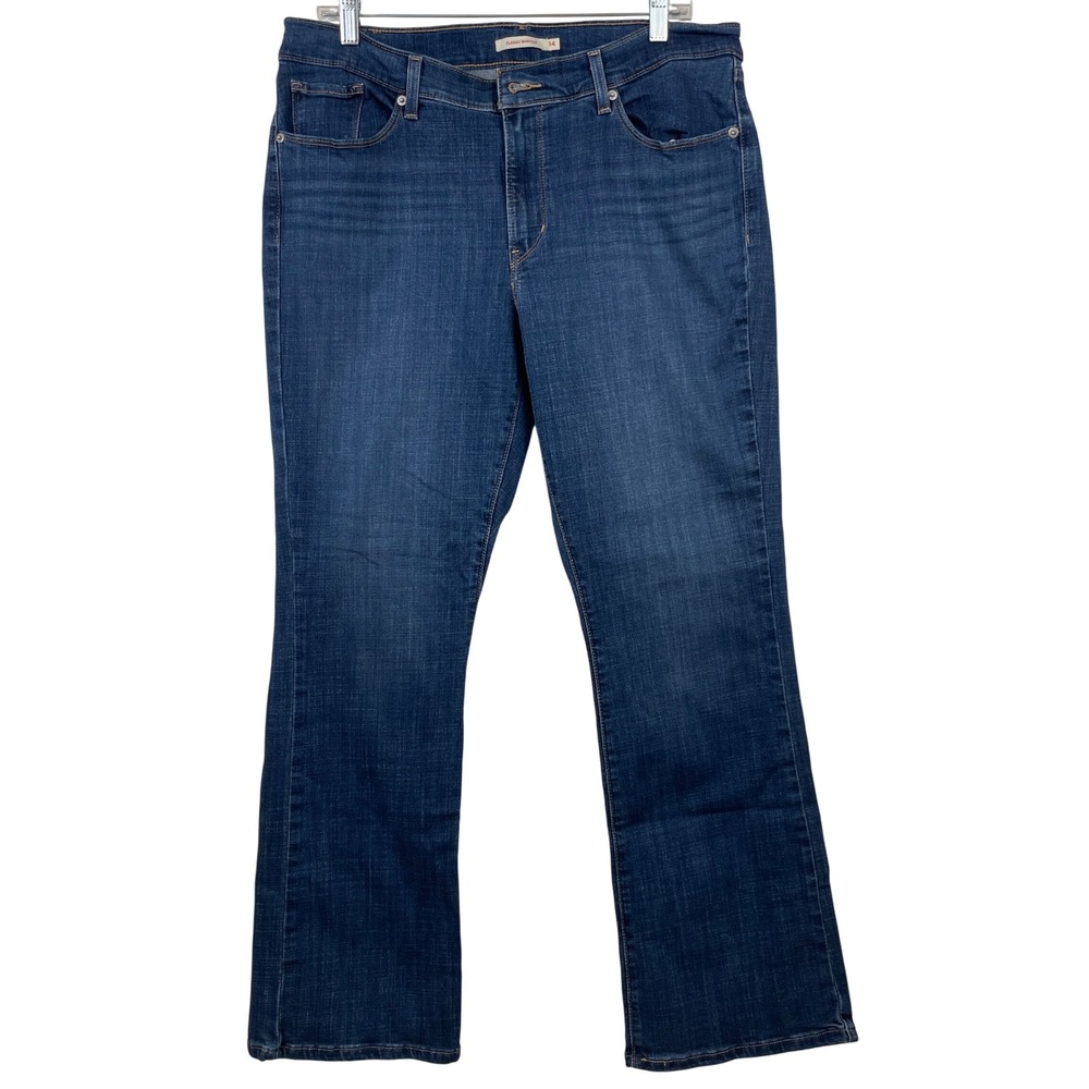 Levis Classic Bootcut Jeans Women's 14 Medium Wash Blue Denim